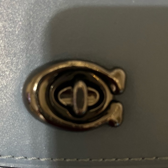 Coach Women’s Leather Parker Chain Flap Shoulder Bag, Blue - Picture 11 of 15